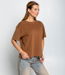 Футболка #КТ8037, коричневый