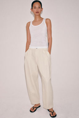 PANTAL?N PINZAS CON LINO ZW COLLECTION / Arena
