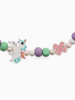 Набор детских украшений Выбражулька «Единорог», 2 предмета: бусы, браслет, разноцветный