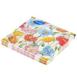 Салфетки бумажные 33х33см Лилия, 2-х слойные, 20 штук в упаковке, Лето (Россия) - Bouquet фото 3