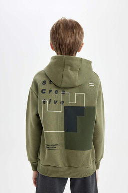 Толстовка оверсайз с круглым вырезом для мальчиков - Defacto фото 6