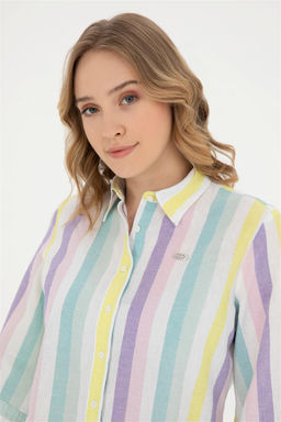 Женская мятная рубашка с длинным рукавом Неожиданная скидка в корзине - U.s. polo assn фото 2