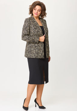 Костюм БелЭльСтиль 866/597 золото дизайн+черный однотон фото 6