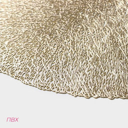 Набор салфеток сервировочных на стол Доляна Соломка, d=38 см, 4 шт, цвет золото  фото 10