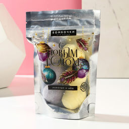 Цена за 2 шт. Бомбочки для ванны С Новым Годом, аромат лаванда, мёд, 6?20 г, Чистое счастье фото 3