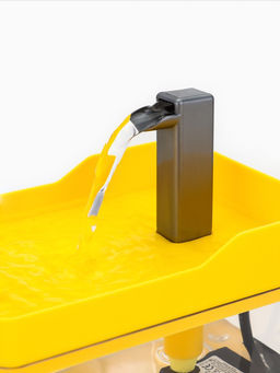 Фонтан для кошек и собак «Пижон», 1.5 л, 16.5×11.5×12 см, евророзетка, жёлтый