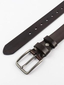 Мужской кожаный ремень Dierhoff ДРК 3054/1-40 Коричневый - Sergio valentini фото 4