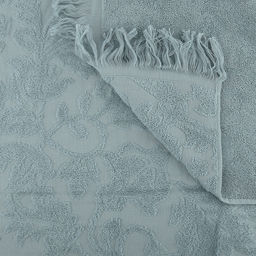 Полотенце махровое "Королевский шик" 90х180см, хлопок 100%, с бахромой, мятный (Китай)