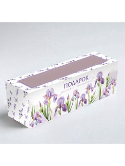 Цена за 5 шт. Коробка складная с окном «Подарок для тебя», 5.5 × 18 × 5.5 см