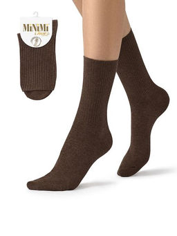 (Minimi) Mini Cotone 1203-1 нос.жен., хлопок, меланж, высокие (чз) cappuccino