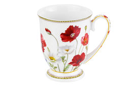Кружка 300 мл 11*8*11 см Маки на ножке, NEW BONE CHINA - Elan gallery фото 7