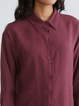 Oversize Modal Kar???ml? Kad?n G?mlek Tunik