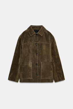 SUEDE LEATHER JACKET WITH POCKETS ZW COLLECTION LIMITED EDITION - Zara фото 6