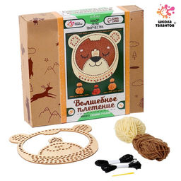 Плетение панно своими руками «Мишка», набор для творчества
