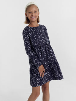 Платье для девочек темно-серое в горошек - Mark formelle фото 3