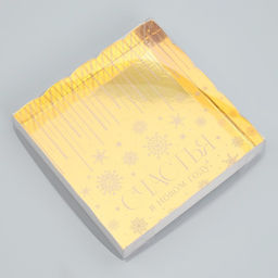 Цена за 5 шт. Коробка для кондитерских изделий с PVC крышкой «Счастья в новом году!», 15 х 15 х 3 см