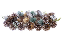 Новогоднее украшение подсвечник 33*15*8 см Снежный лес на 2 свечи, прямоугольный - Elan gallery фото 4