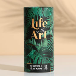 Салфетки бумажные в тубусе Life is art, 50 шт, двухслойные - Simaland фото 3