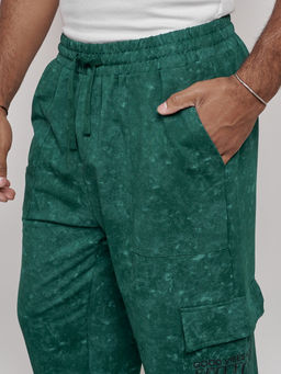 Широкие спортивные брюки трикотажные мужские зеленого цвета 12932Z - Mtforce фото 13