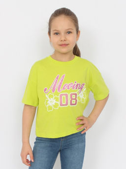CRB wear/CSKG 63811-36-408 Футболка для девочки,лайм/Ex.Cherubino