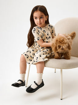 ACOOLA / Платье детское для девочек Marka бежевый принт фото 6