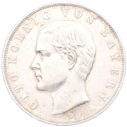 Монета 3 марки 1912 года D Германия (Бавария)