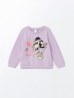 Bisiklet Yaka Bask?l? K?z Bebek Sweatshirt ve E?ofman Alt 2li Tak?m - Waikiki фото 2