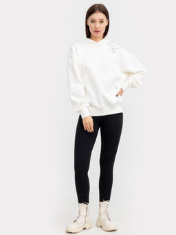 Меховые женские легинсы в черном цвете черный 142273 - Mark formelle фото 2