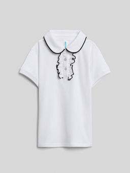 ACOOLA / Блузка детская для девочек Djina белый  фото 3