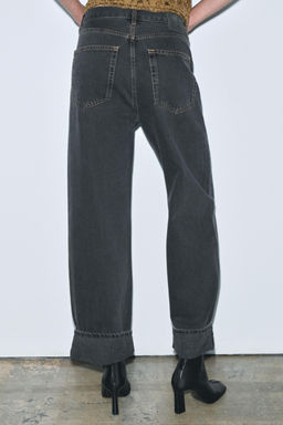 ZW COLLECTION BAGGY MID-WAIST JEANS - Zara фото 3