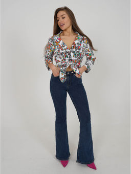 Жанетта туника женская (полоса синий) - Lovetex фото 44