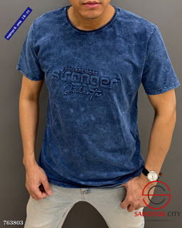 Мужская однотонная футболка