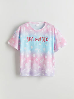 Bisiklet Yaka K?z ?ocuk ?ortlu Pijama Tak?m?