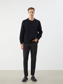 Polo Yaka Erkek Triko Kazak