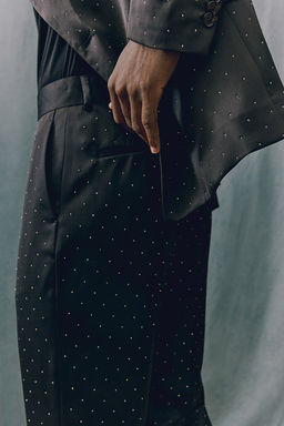 Pantalon de traje con strass Regular Fit - H&m фото 3