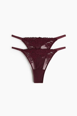 Pack de 2 bragas thong de encaje - H&m фото 2