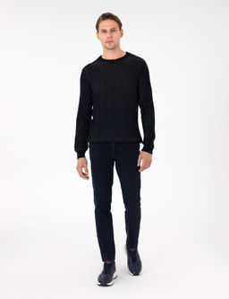 Lacivert Slim Fit Bisiklet Yaka Triko Kazak - Pierre cardin фото 4
