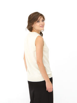 Кофта из кашемира женская KW030190-E сливочная