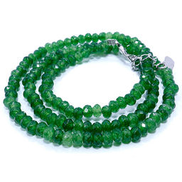 Бусы из граненного камня Хризолит 4мм 45см