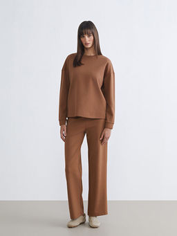 Bisiklet Yaka Oversize Kad?n Sweatshirt