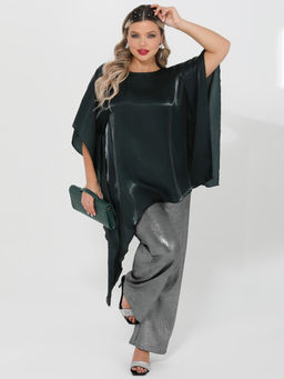 Блузка-накидка 0447-1с темно-зеленый