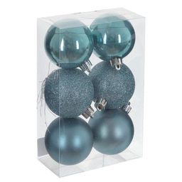 Набор из 6шт Украшение новогоднее "Шар", D 6 см, L11,5 W6 H17 см