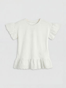 Bisiklet Yaka K?z ?ocuk Ti??rt