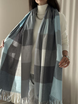 Палантин Сирин (серо-голубой) - Nadi bordo фото 2