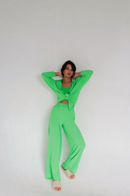 9614 Костюм в пижамном стиле салатовый - Martichelli фото 9