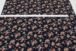 Микровельвет Крупные розы цв.чернильно-синий, ш.1.1м, хлопок-100%, 125гр/м.кв - Купава фото 6