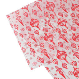 Цена за 20 шт. Бумага упаковочная тишью Ёлочные игрушки, 50 66 см - Дарите счастье фото 2