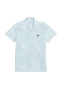 U. S. Polo Assn Бирюзовая рубашка с коротким рукавом для мальчика