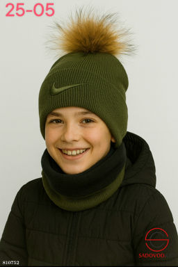 Набор 2в1 шапка внутри подкладка флис - Bruno фото 4