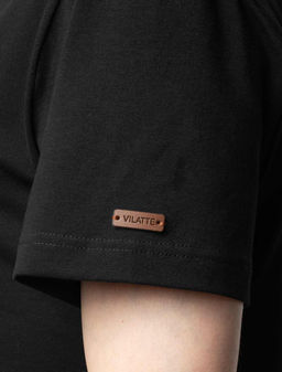 VILATTE / Футболка мужская черная с принтом  фото 5